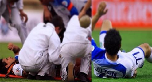 جماهير الفتح تضع يدها علي قلبها بعد إصابة نجمها